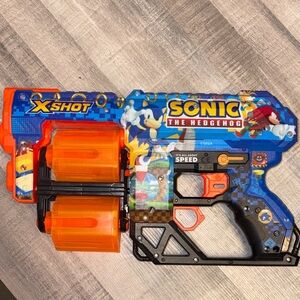 X-Shot Sonic the Hedgehog Blue and Orange Dart Blaster